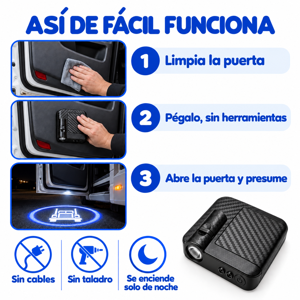 Proyector de puerta que presume tu tráiler